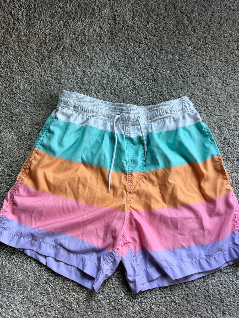 Striped Pastel Swim Trunks